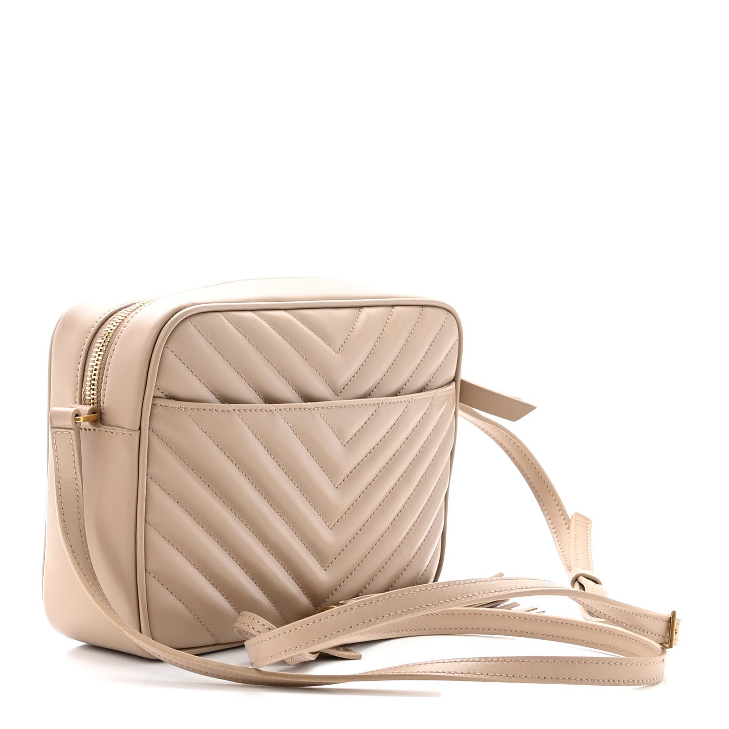 Saint Laurent Calfskin Matelasse Monogram Lou Camera Bag Dark Beige 3 of 11
