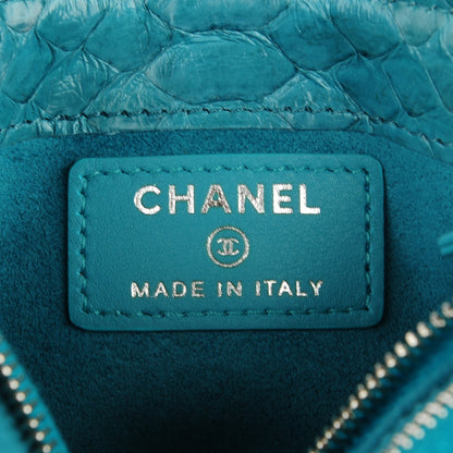 Chanel Python Mini Phone Holder Crossbody Bag Turquoise 6 of 7