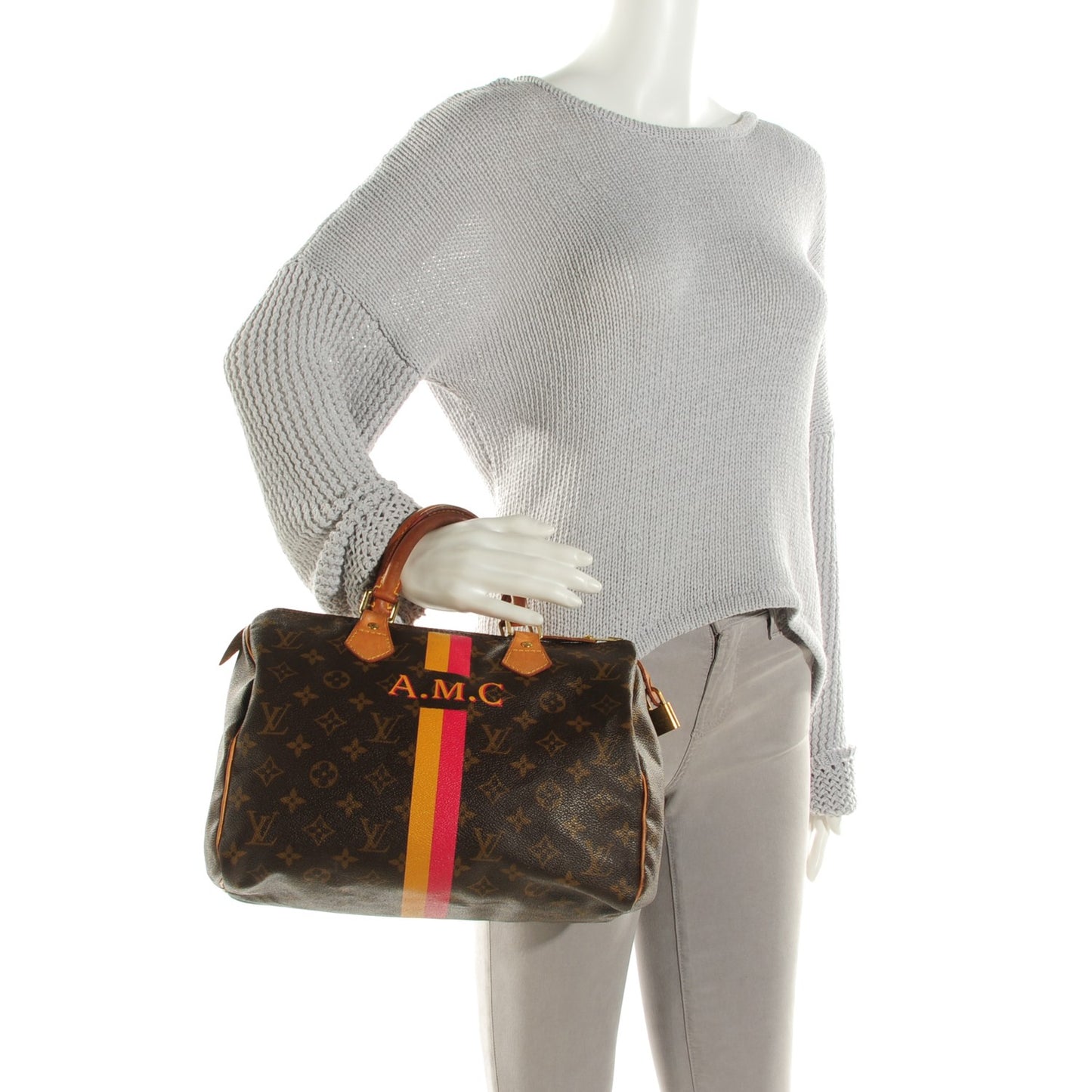 Monogram My LV Heritage Speedy 30 Fuchsia Yellow