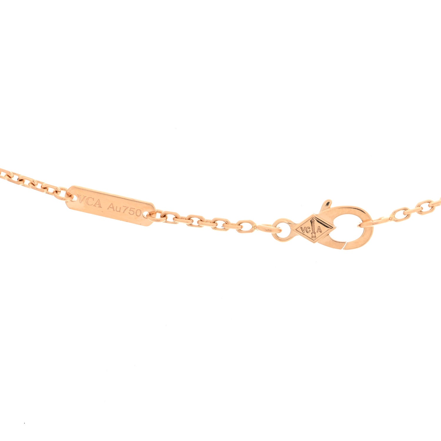 Van Cleef & Arpels 18K Rose Gold Diamond Pink Sapphire Two Butterfly Pendant Necklace 4 of 5