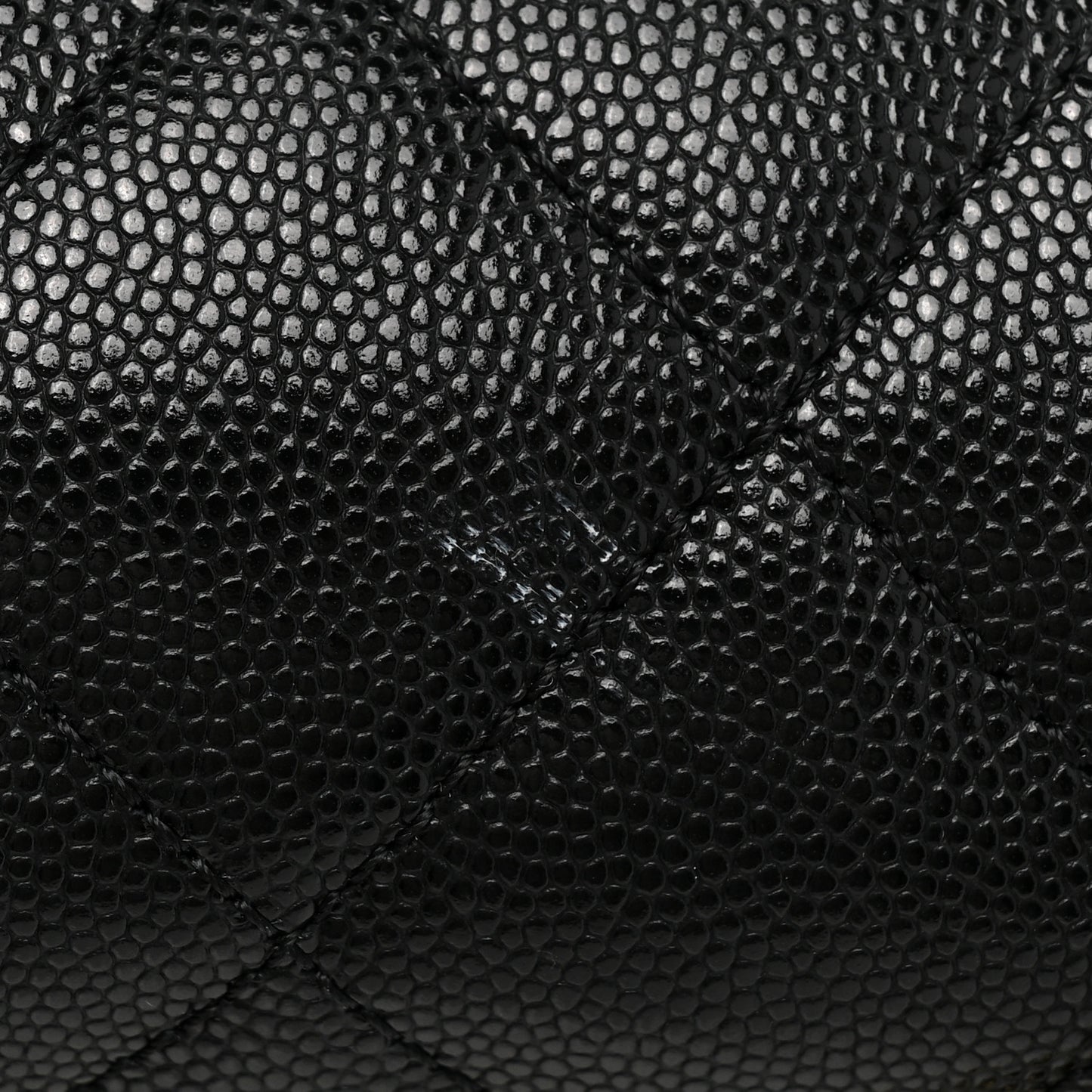 Caviar Quilted Coco First Flap Black