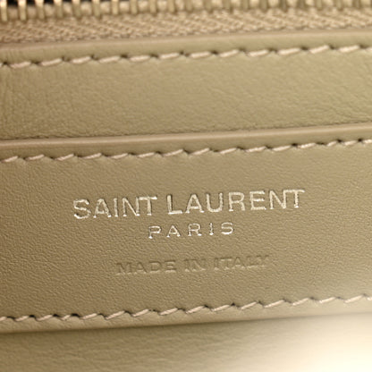 Saint Laurent Calfskin Shearling Monogram Medium Niki Chain Satchel Grey 5 of 11