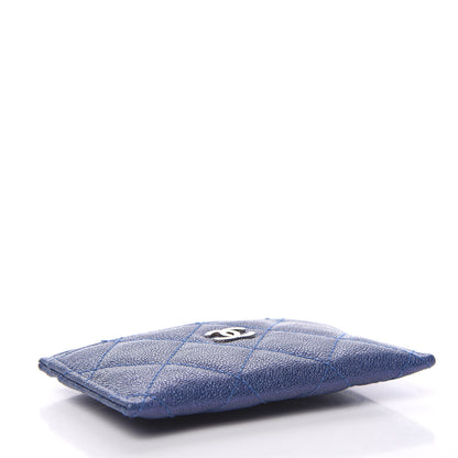 Chanel Iridescent Caviar Quilted Card Holder Dark Blue 3 of 8