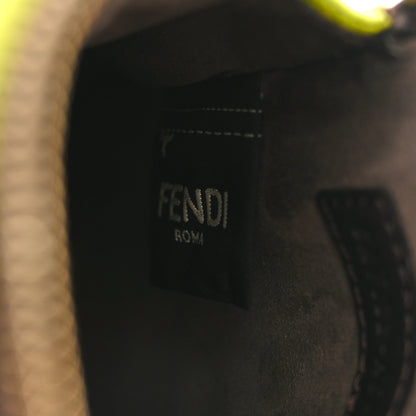 Fendi Fabric Jacquard FF 1974 Cell Pocket Strap You Tobacco Moro Giallo Fluo 8 of 13