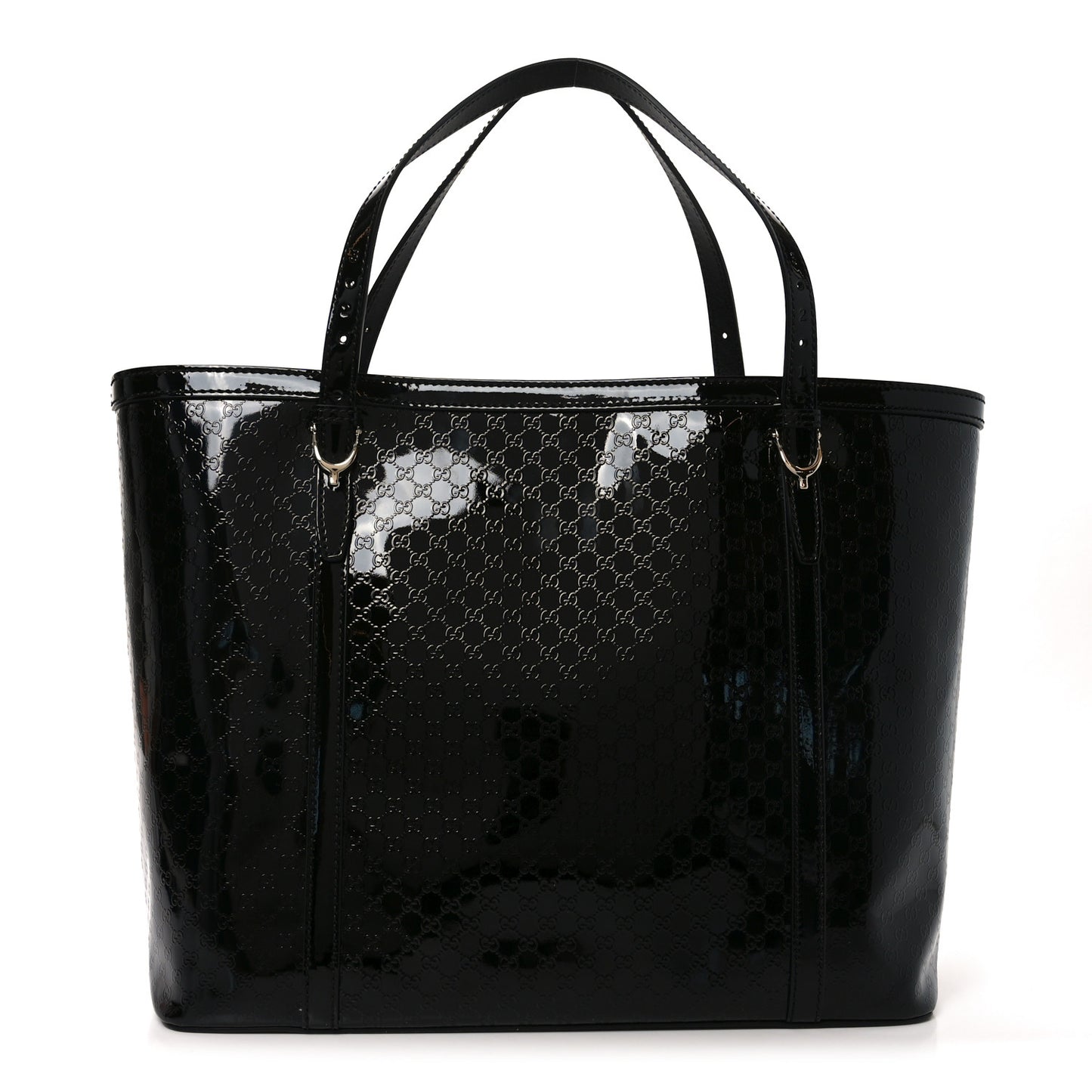 Patent Microguccissima Medium Nice Tote Black