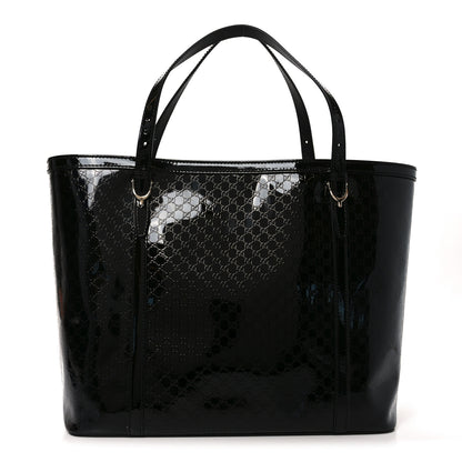 Gucci Patent Microguccissima Medium Nice Tote Black 1 of 10