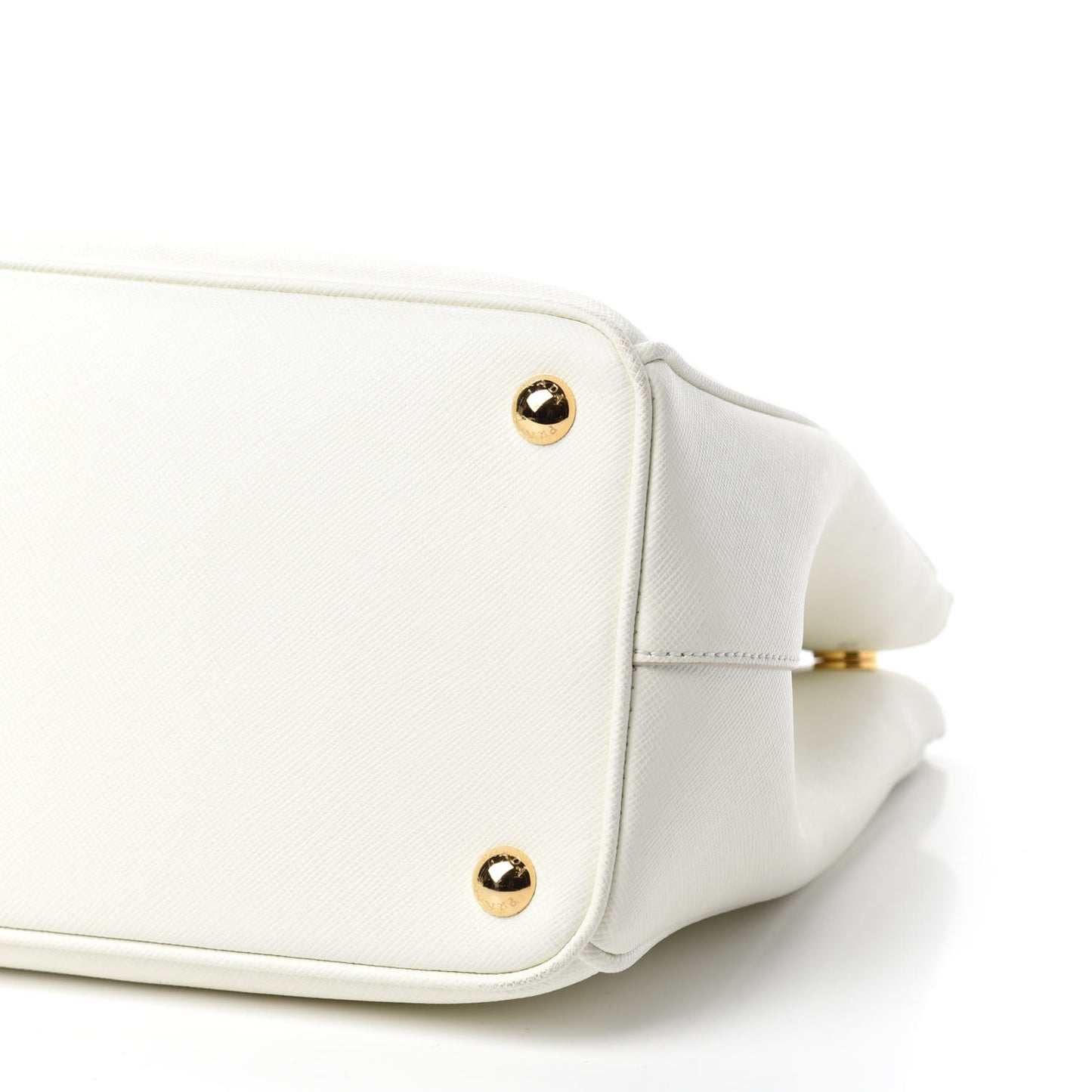 Saffiano Lux Large Galleria Double Zip Tote White