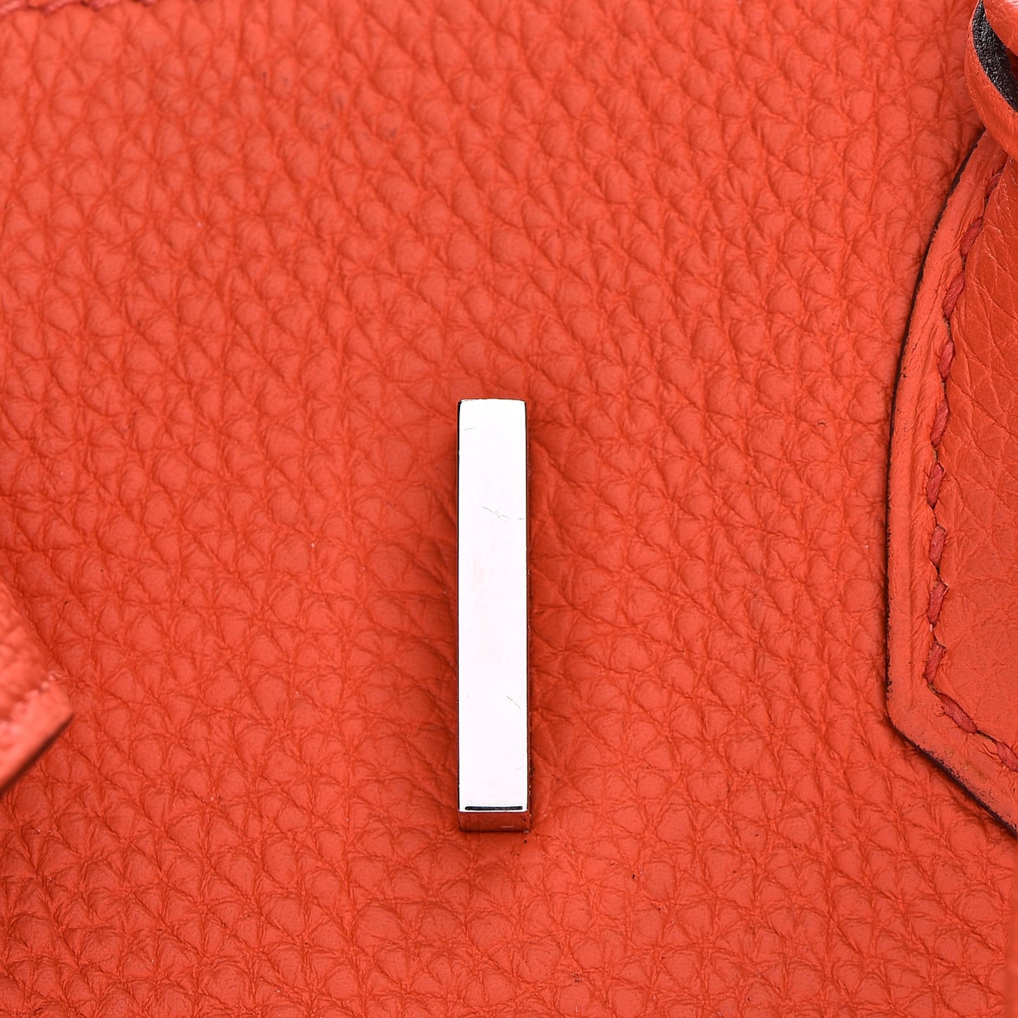 Taurillon Clemence Birkin 30 Orange Poppy