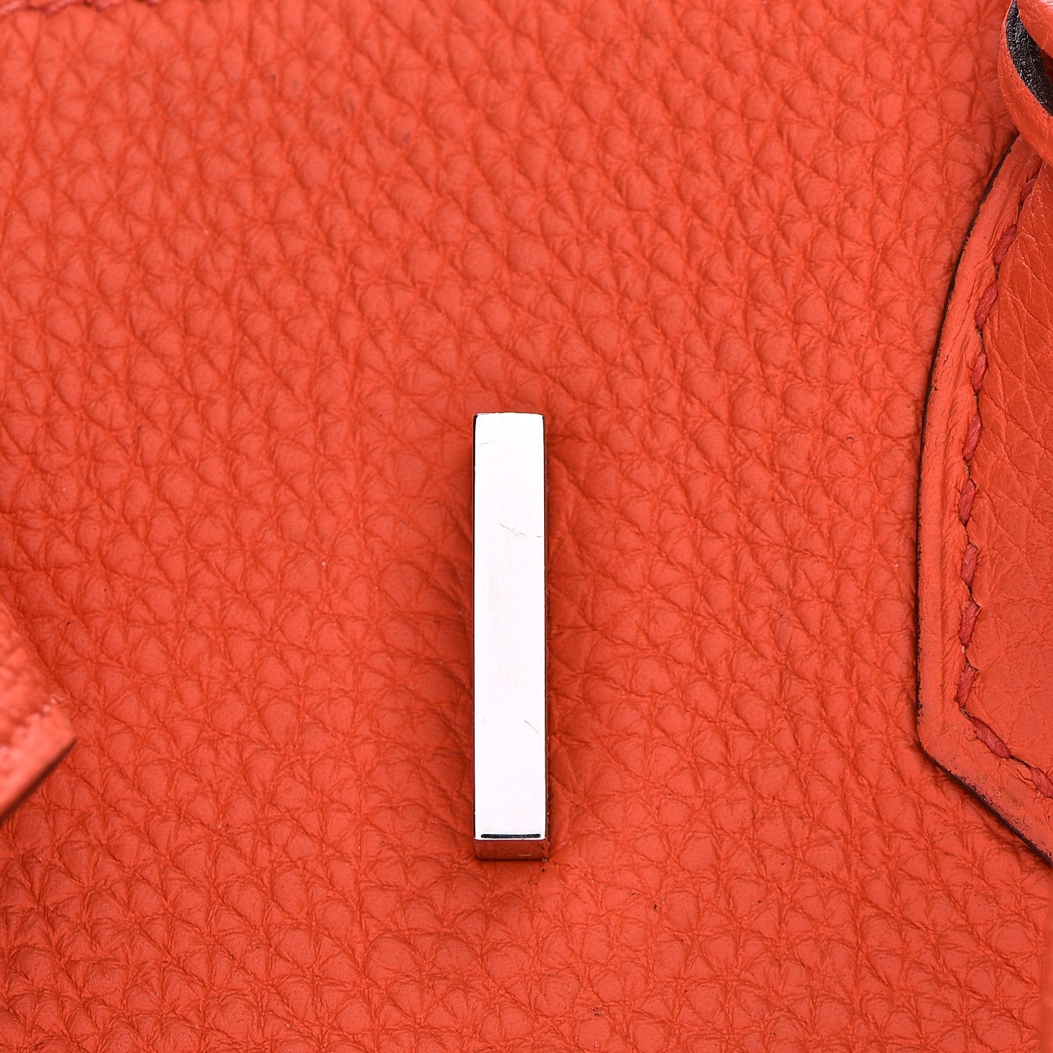 Hermes Taurillon Clemence Birkin 30 Orange Poppy 28 of 33