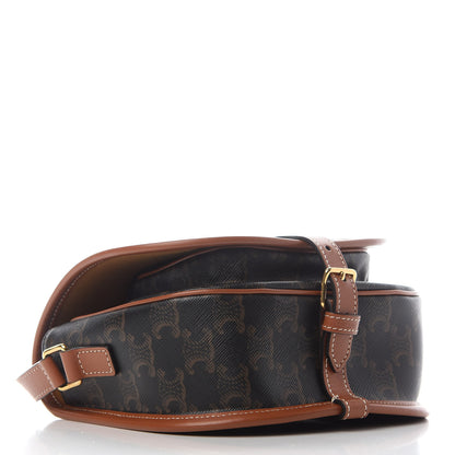 Celine Triomphe Canvas Medium Folco Bag Tan 4 of 8