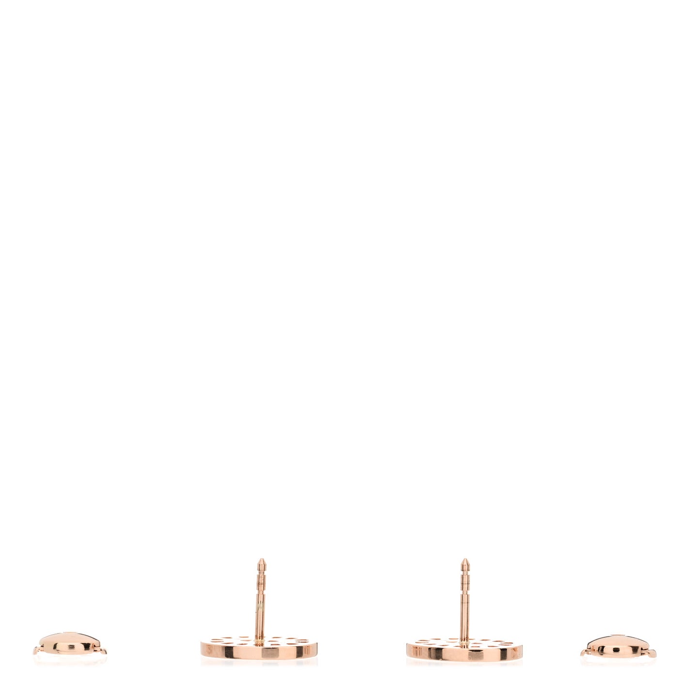 18K Rose Gold Diamond Chaine d'Ancre Divine Stud Earrings