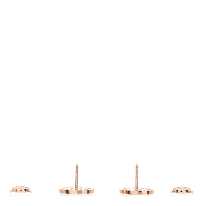Hermes 18K Rose Gold Diamond Chaine d'Ancre Divine Stud Earrings 3 of 6