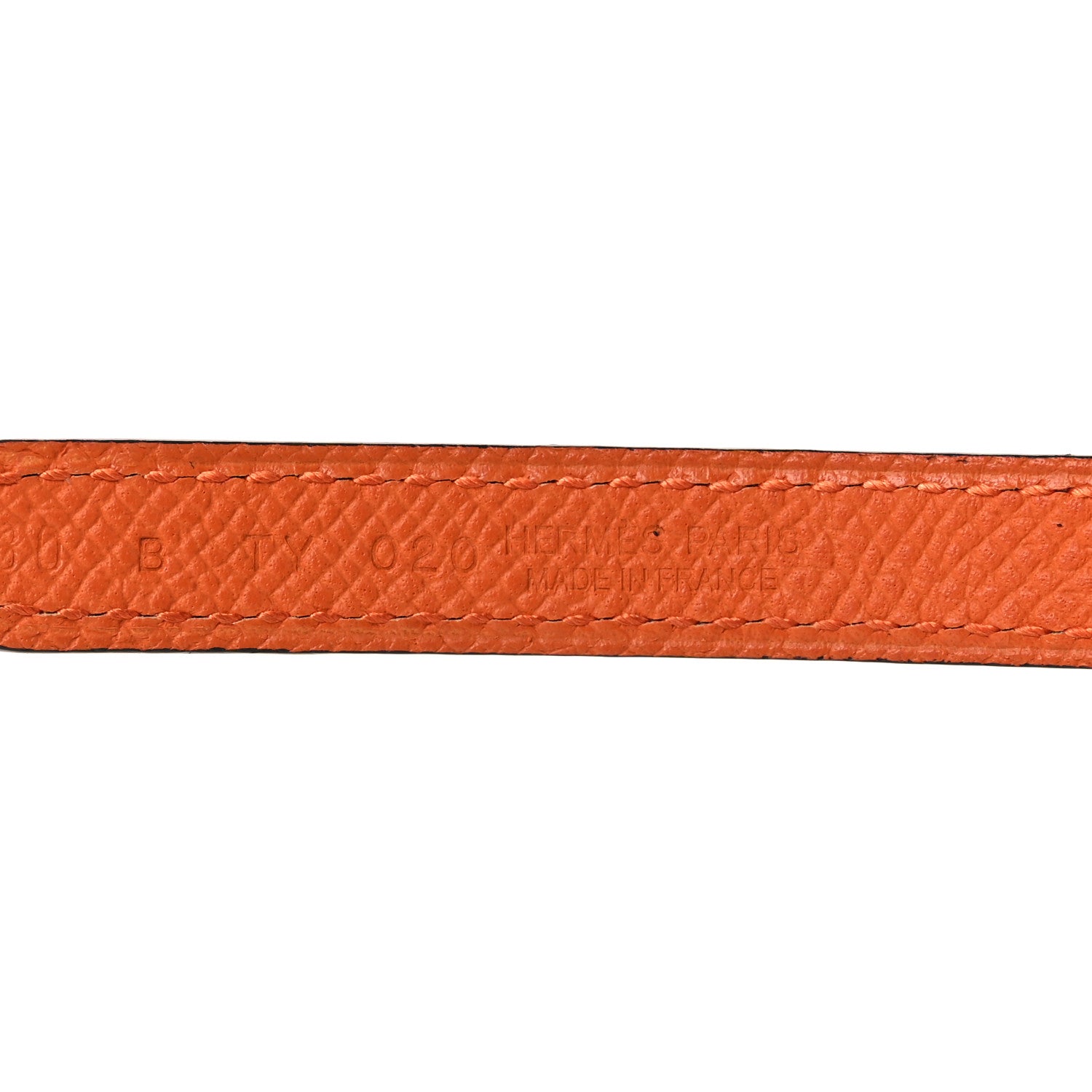 Hermes Epsom Swift 13mm H Belt 80 32 Orange Nata 3 of 6