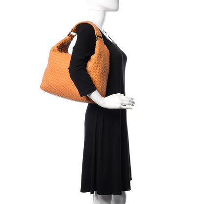 Bottega Veneta Nappa Intrecciato Pyramid Hobo Saffron 2 of 13