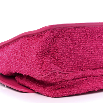 Saint Laurent Boucle Tweed Monogram Medium Niki Chain Satchel Pink 12 of 13