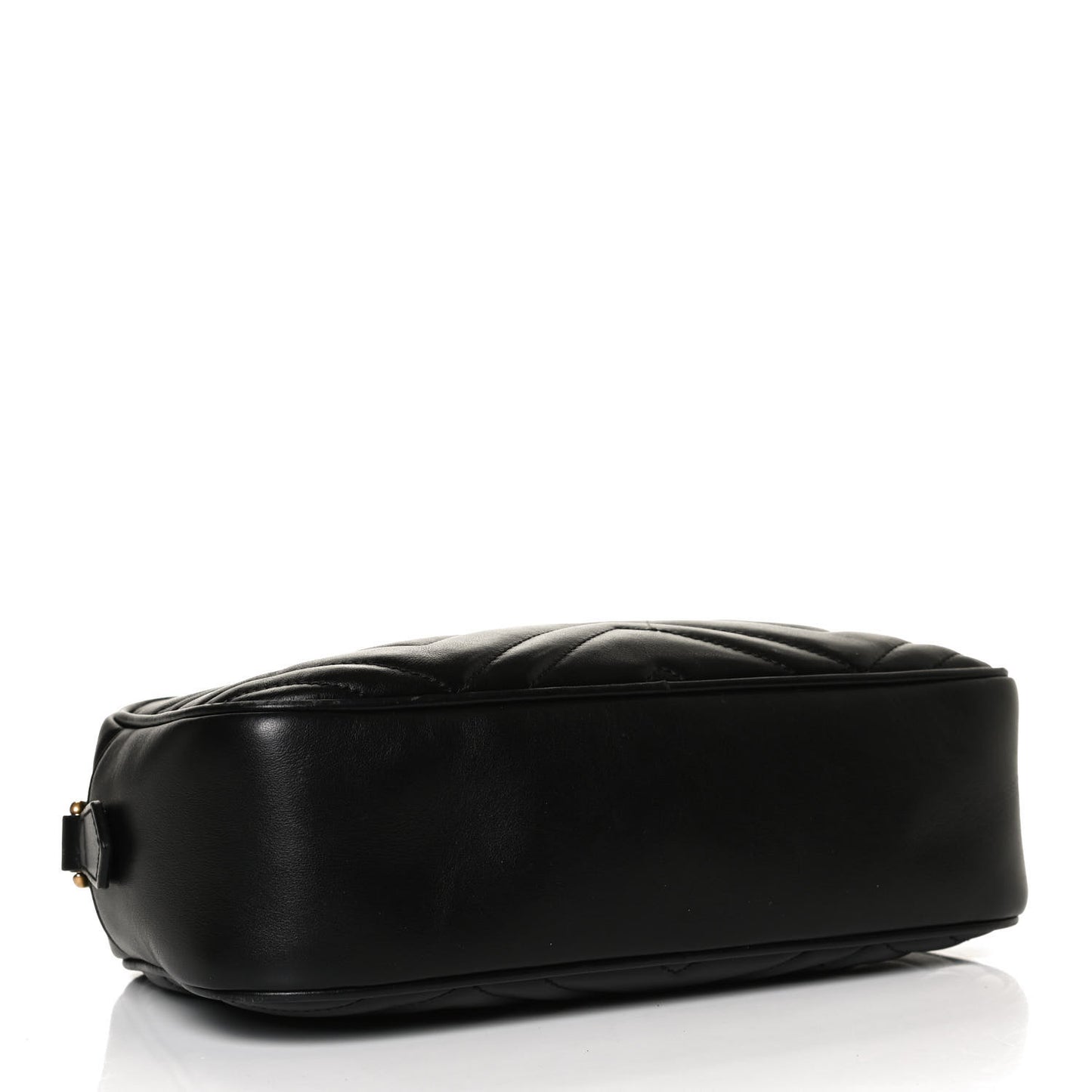 Calfskin Matelasse Small GG Marmont Chain Shoulder Bag Black