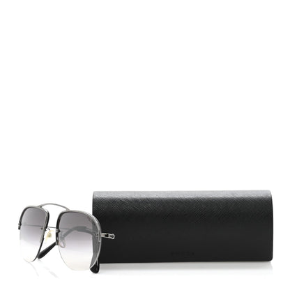Prada Metal Aviator Sunglasses SPR58O Silver Black 8 of 8