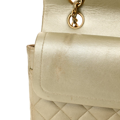 Chanel Metallic Lambskin Quilted Medium Double Flap Gold 17 of 23