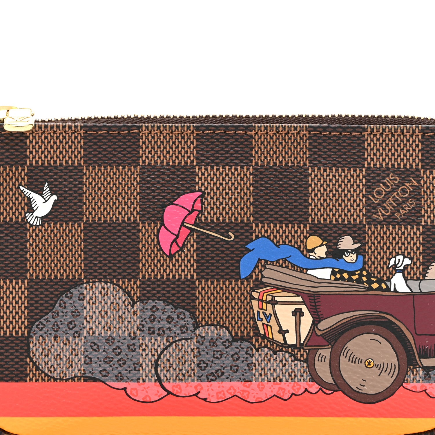 Louis Vuitton Damier Ebene 2015 Christmas Animation Mini Pochette Accessories 8 of 10