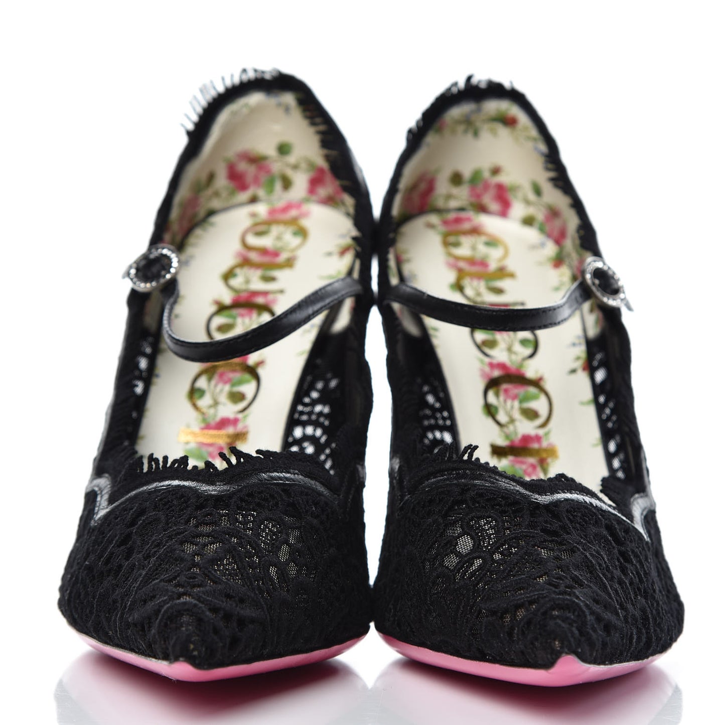 Lace Pizzo Venice Pumps 39 Black