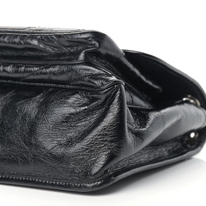 Saint Laurent Crinkled Calfskin Matelasse Monogram Medium Niki Chain Satchel Black 9 of 10