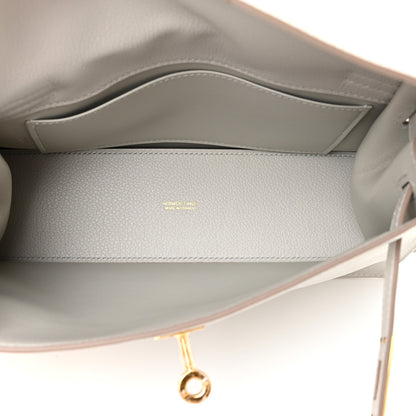 Hermes Evercolor Kelly Danse II Belt Bag Gris Perle 5 of 15