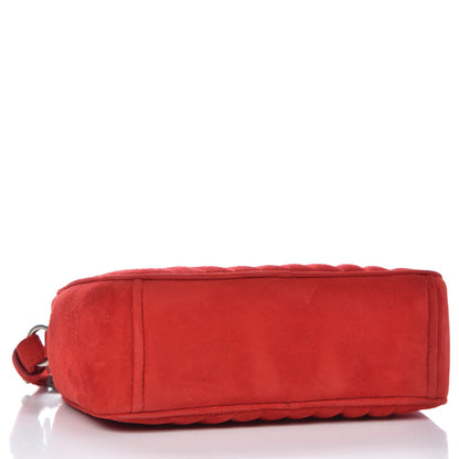 Prada Suede Diagramme Crossbody Rosso 4 of 8