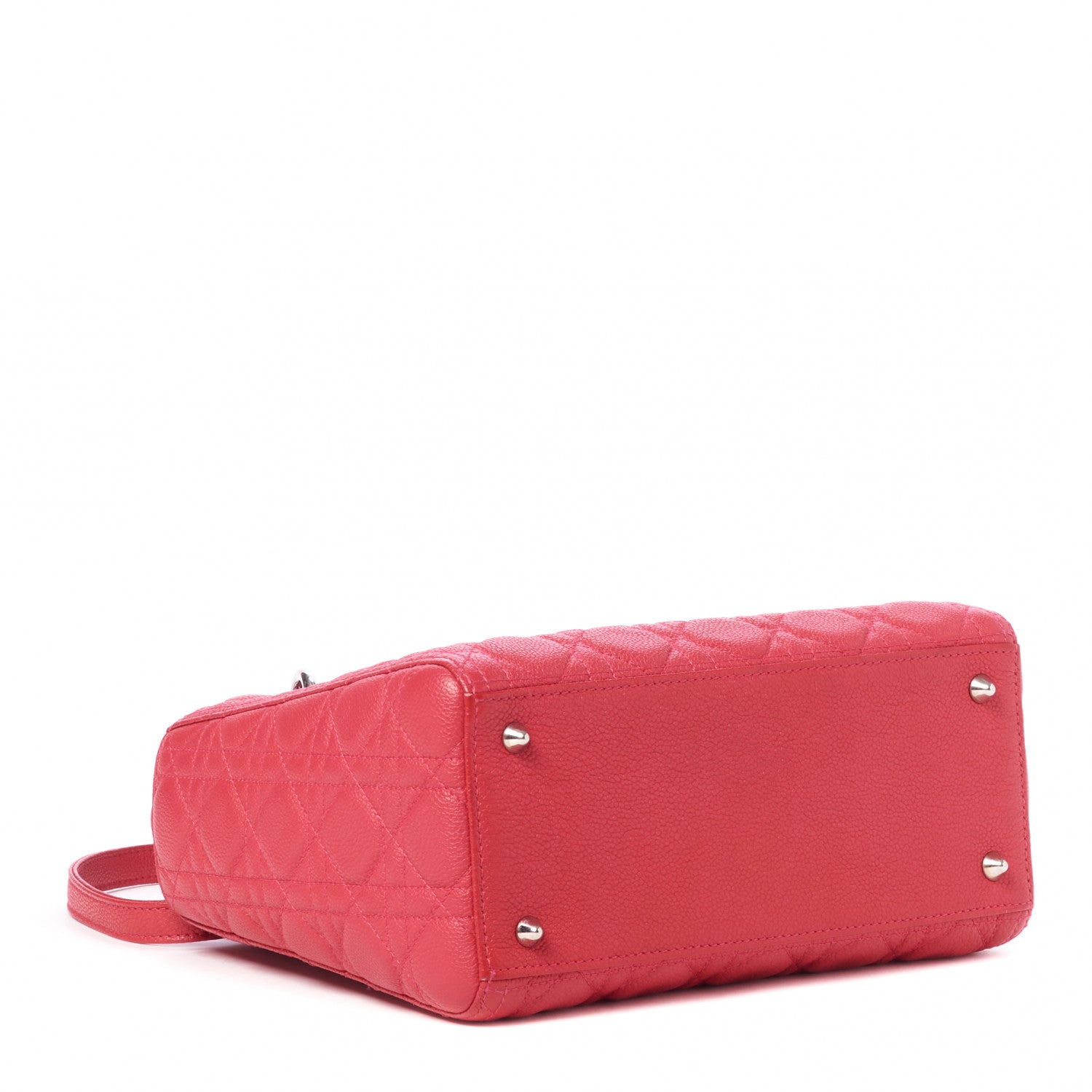 Christian Dior Grained Calfskin Cannage Medium Lady Dior Pink 4 of 10
