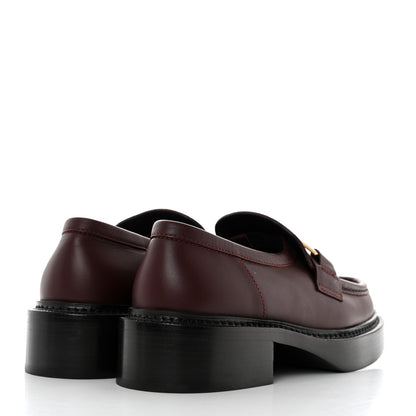 Louis Vuitton Calfskin Academy Loafers 39 Burgundy 4 of 8
