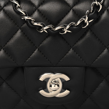 Chanel Lambskin Quilted Mini Rectangular Flap Black 8 of 11