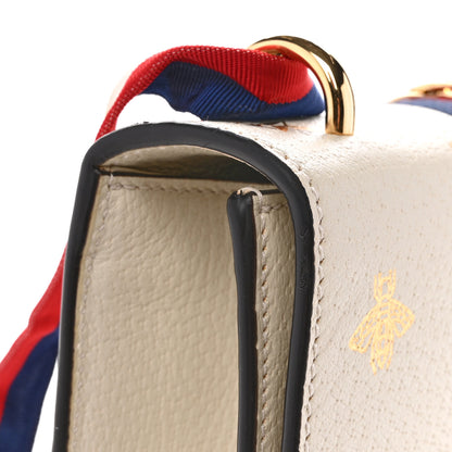 Gucci Textured Calfskin Bee Star Print Small Sylvie Shoulder Bag Mystic White 11 of 13