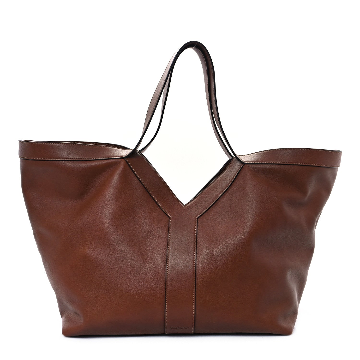 Saint Laurent Calfskin Y Tote Brick 1 of 11