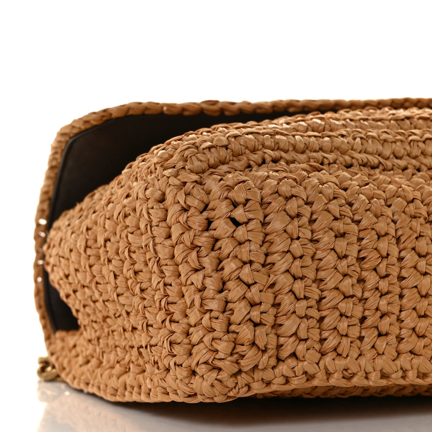 Saint Laurent Raffia Calfskin Monogram Medium Niki Chain Satchel Tan 6 of 8