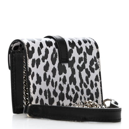 Saint Laurent Calfskin Monogram Leopard Print Mini Candy Crossbody Black White 2 of 4