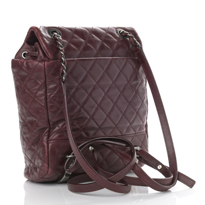 Chanel Glazed Calfskin Quilted Small Salzburg Backpack Burgundy 3 of 15
