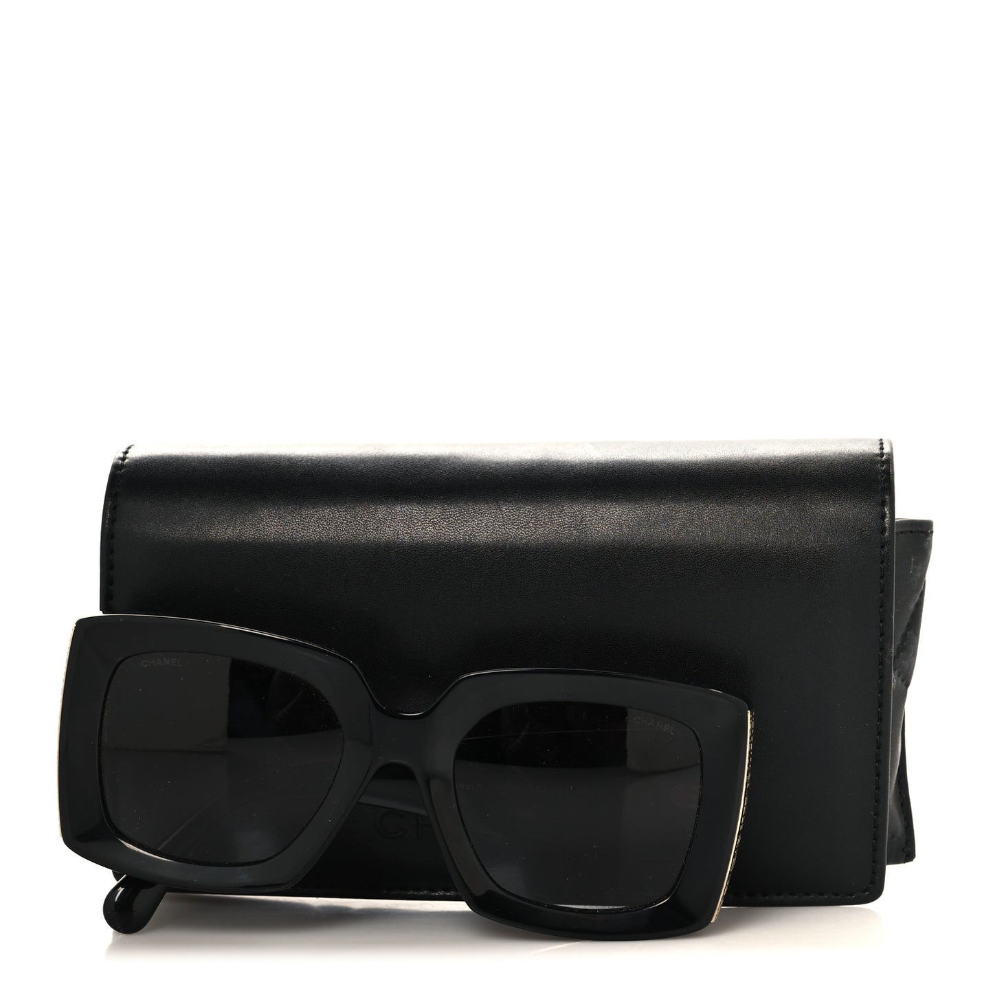 Acetate Rectangle Sunglasses 5435 Black