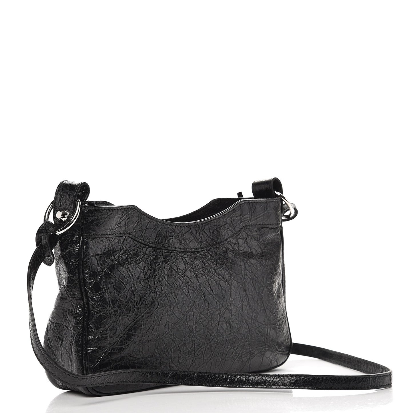Agneau Classic Silver Hardware Hip Black