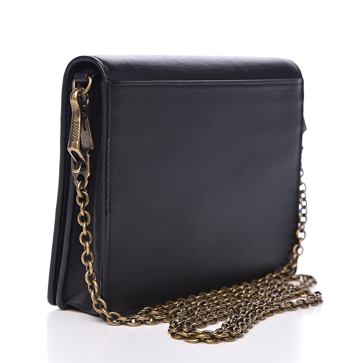 Nappa Intrecciato Brio Chain Wallet Black