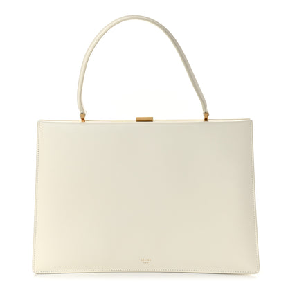 Celine Box Calfskin Medium Clasp Bag White 1 of 8