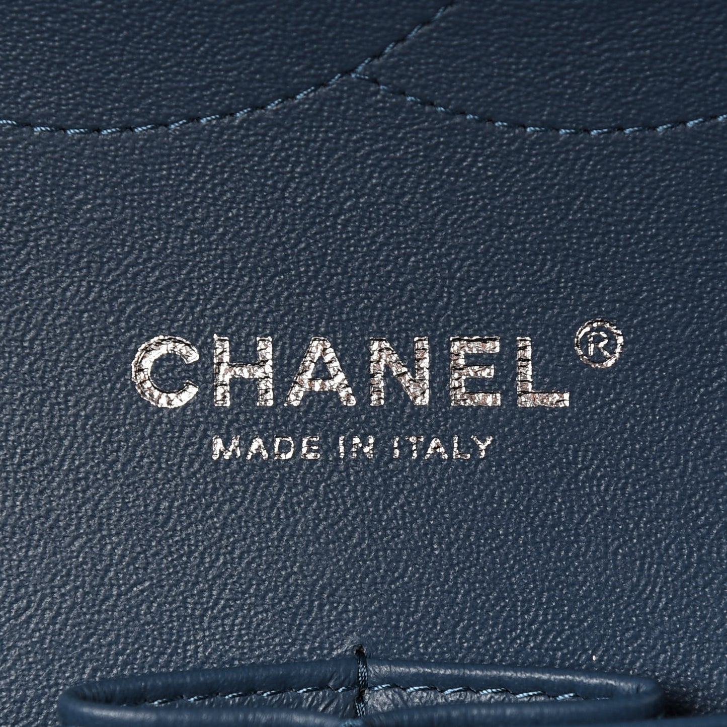 Lambskin Quilted Jumbo Double Flap Light Blue