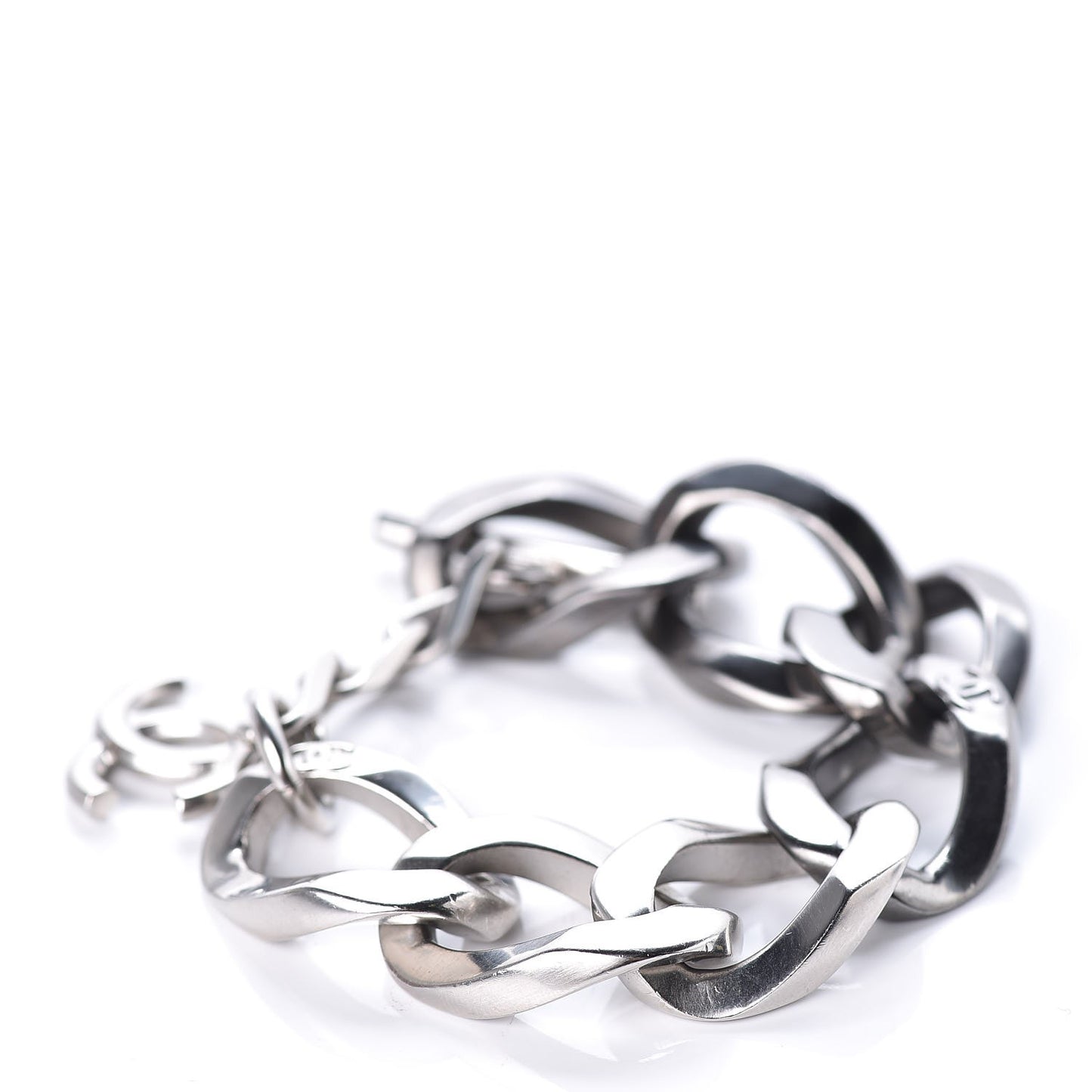 Chain Link CC Bracelet Silver