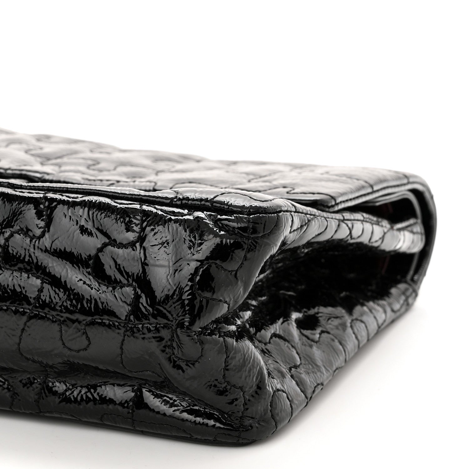 Chanel Crackled Patent Calfskin Puzzle 2.55 Reissue 226 Flap Black 10 of 11