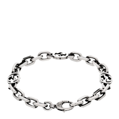 Gucci Sterling Silver Narrow Interlocking G Link Bracelet 2 of 3