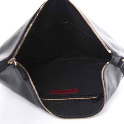 Valentino Garavani Vitello Rockstud Hobo Black 5 of 14