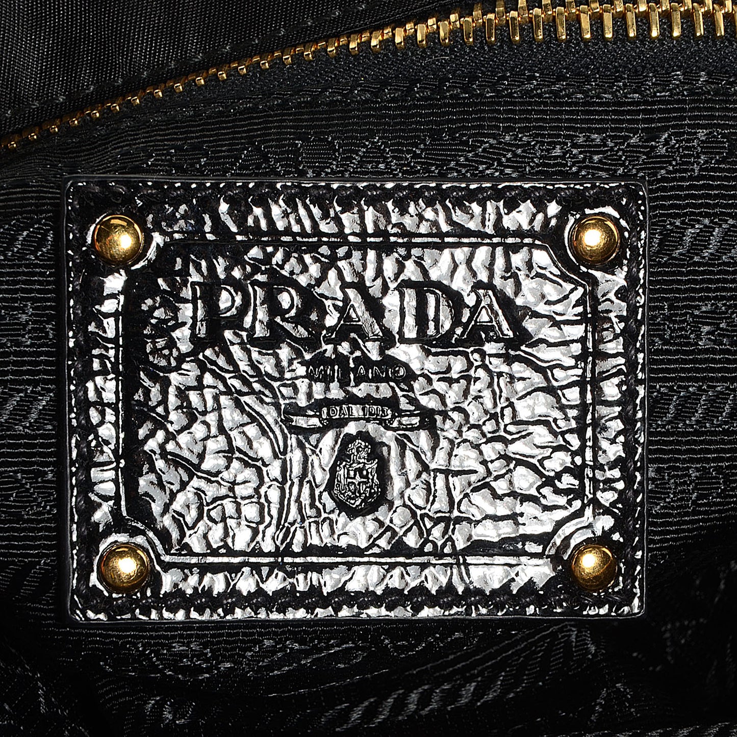 Tessuto Nylon Pietre Jeweled Shoulder Bag Nero Black