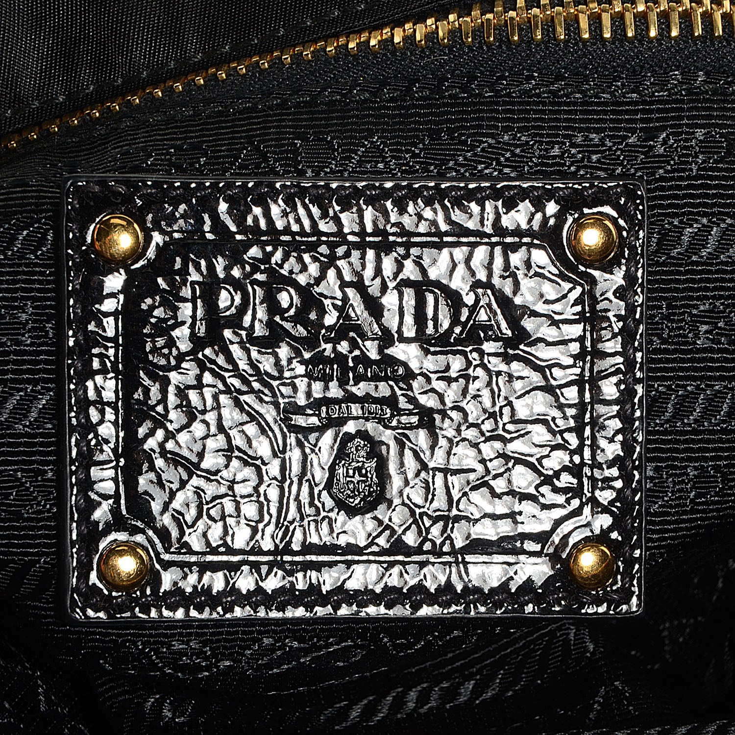 Prada Tessuto Nylon Pietre Jeweled Shoulder Bag Nero Black 6 of 9