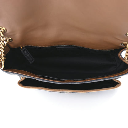 Saint Laurent Denim Suede Monogram Medium Niki Chain Satchel Blue Cinnamon 4 of 13