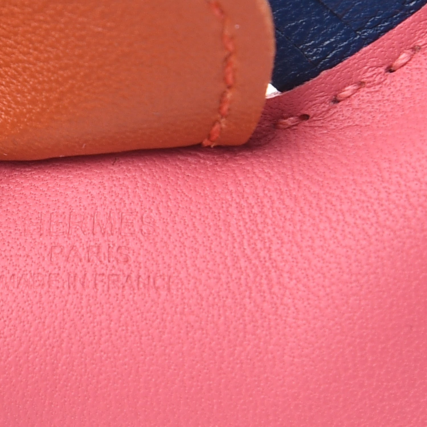 Hermes Milo Lambskin Grigri Rodeo Bag Charm PM Rose Azalee Cornaline Bleu De Malte 3 of 4