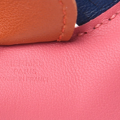 Hermes Milo Lambskin Grigri Rodeo Bag Charm PM Rose Azalee Cornaline Bleu De Malte 3 of 4