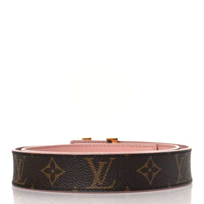 Louis Vuitton Calfskin Monogram 30mm LV Initiales Reversible Belt 80 32 Rose Ballerine 2 of 7